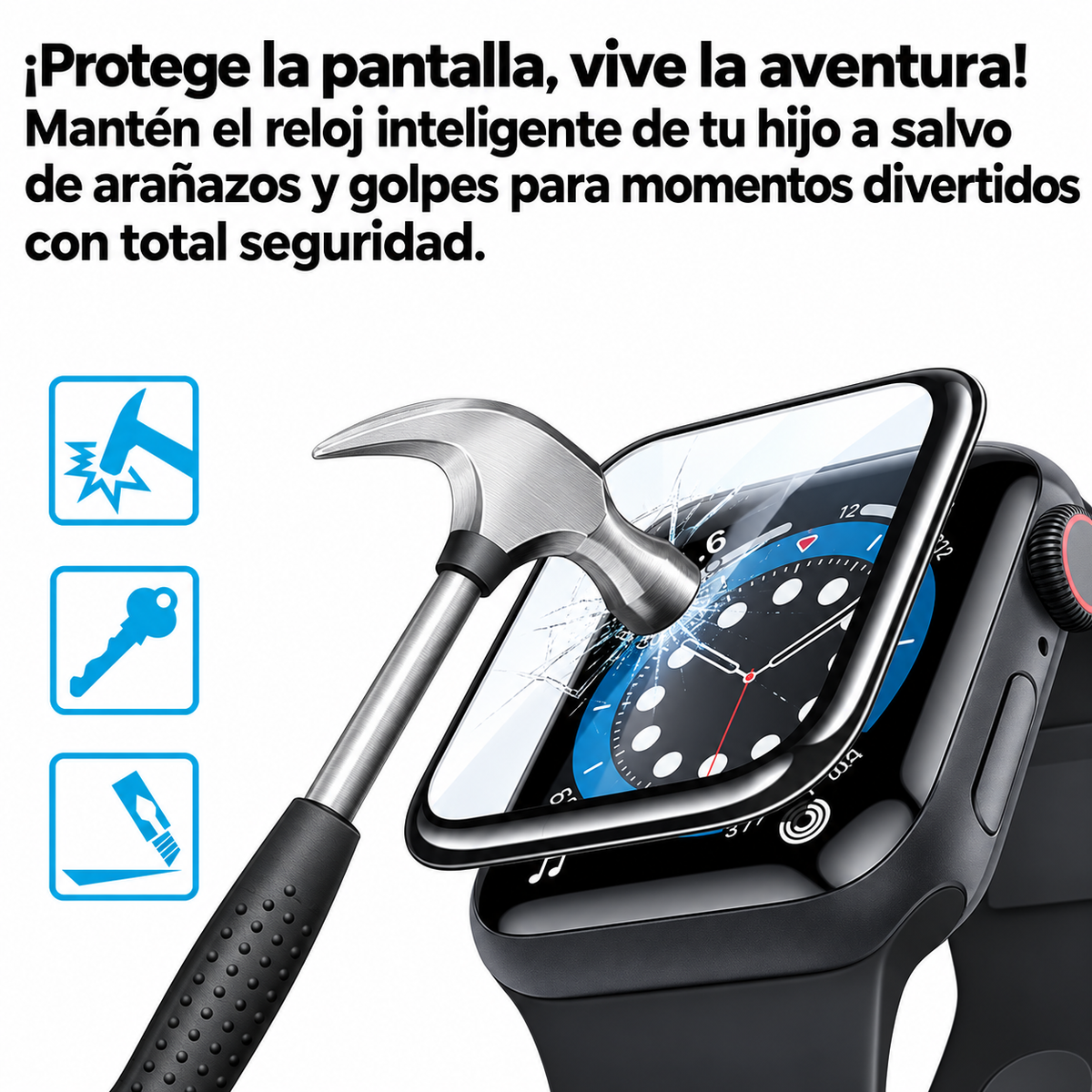 Protector de Pantalla de Cristal para Reloj Inteligente Infantil